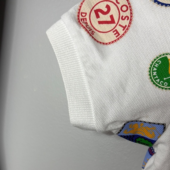 Lacoste Kids Polo Shirt - White with Colorful Graphics - Picture 3 of 5
